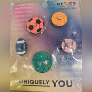 CROCS Sports-Themed Jibbitz Charms Set Spinning Sports Uniquely Yours Jibb